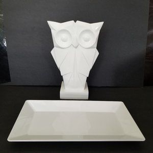 Origami Owl White Owl Statue & Jewelry Tray